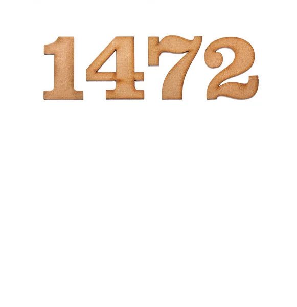 Номер 1472 Древесина Изолирована Белом Фоне — стоковое фото