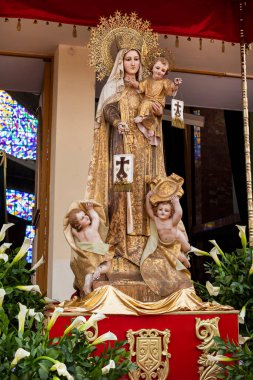 dini resim sırasında bakire ' virgen del carmen' alayı