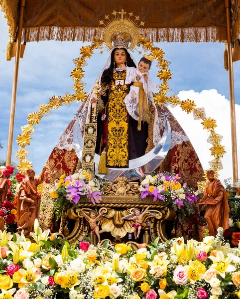 Religiösa Bild Jungfru Den Virgen Del Carmen Procession — Stockfoto