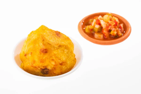 Colombian Stuffed Potatoes Traditional Colombian Food — Foto Stock