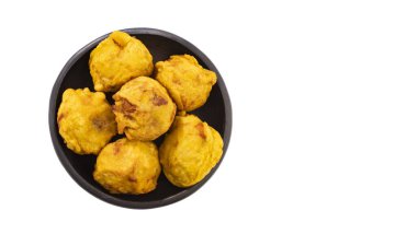 Potatoes stuffed with meat - Colombian fried street food