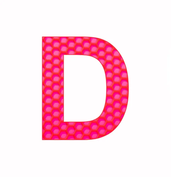 Alphabet Letter Silicone Background Red Hexagons — ストック写真