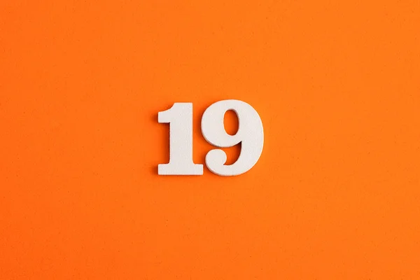 Number Orange Foam Rubber Background — стоковое фото