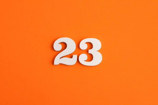 Number Orange Foam Rubber Background — стоковое фото