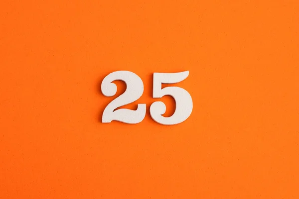 Number Orange Foam Rubber Background — Fotografia de Stock