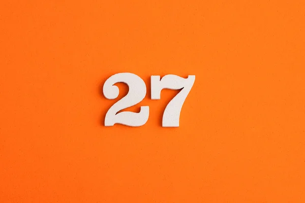 Number Orange Foam Rubber Background — стоковое фото