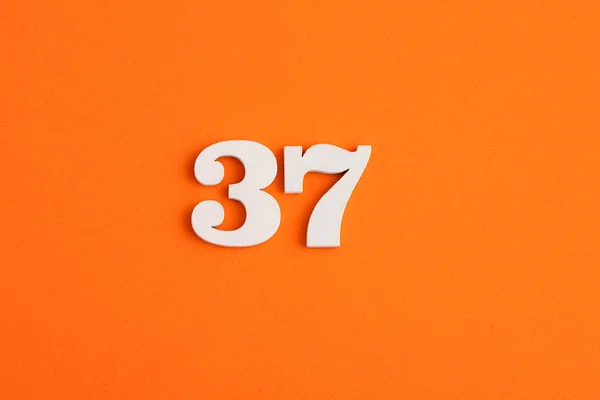 Number Orange Foam Rubber Background — Zdjęcie stockowe