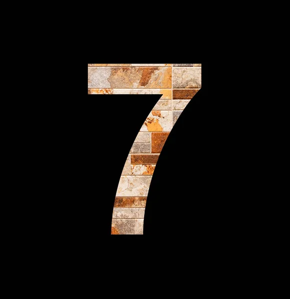 Number Seven Digit Rustic Tile Background — Fotografia de Stock