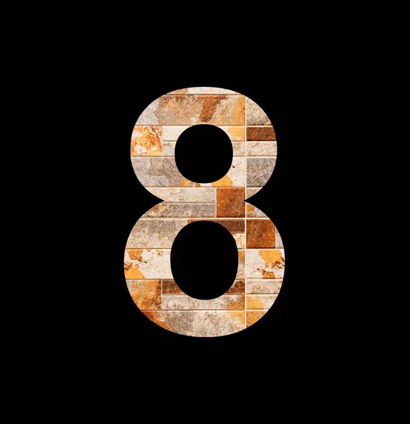 Number Eight Digit Rustic Tile Background — Stok fotoğraf