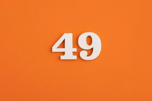 Number Orange Foam Rubber Background — стоковое фото