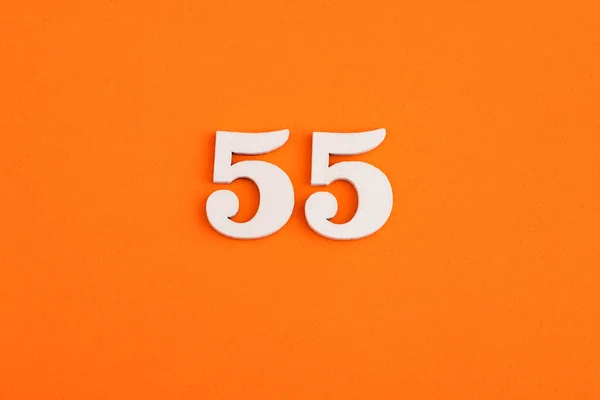 Number Orange Foam Rubber Background — Zdjęcie stockowe