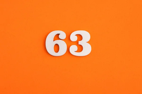 Number Orange Foam Rubber Background — Stockfoto