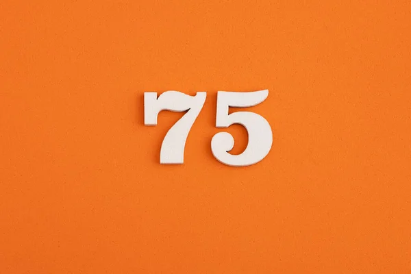 Number Orange Foam Rubber Background — Fotografia de Stock