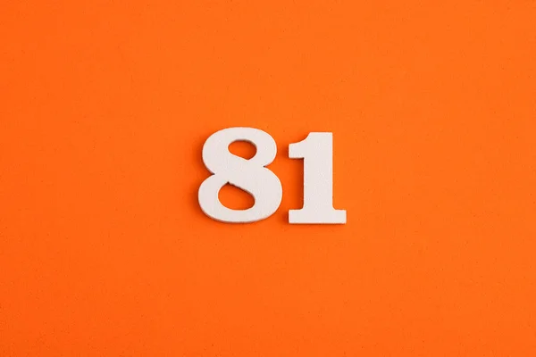 Number Orange Foam Rubber Background — Photo