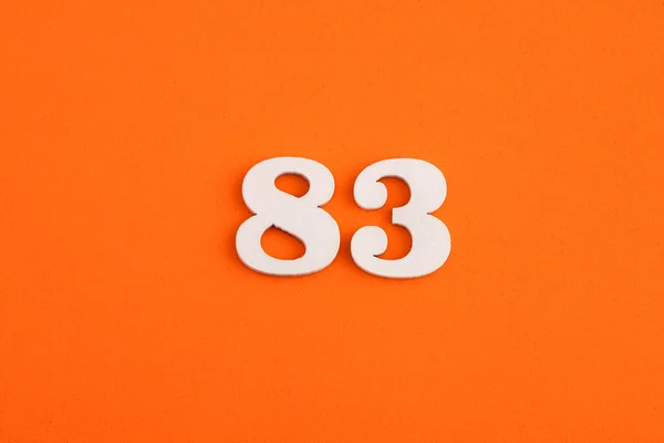 Number Orange Foam Rubber Background — Stock fotografie