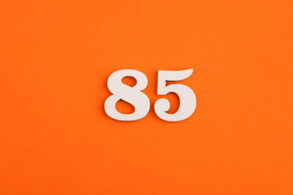 Number Orange Foam Rubber Background — 图库照片