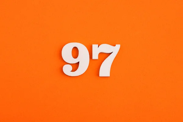 Number Orange Foam Rubber Background — Zdjęcie stockowe