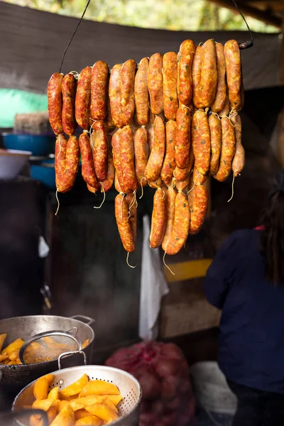 Traditional Gastronomy Colombia Colombian Street Sausages —  Fotos de Stock
