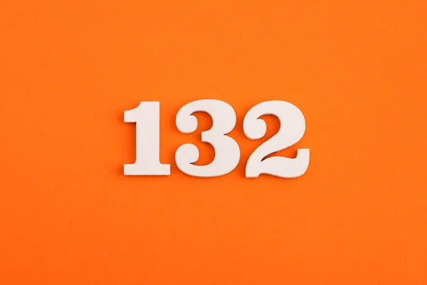 Number 132 Orange Foam Rubber Background — Stock Fotó