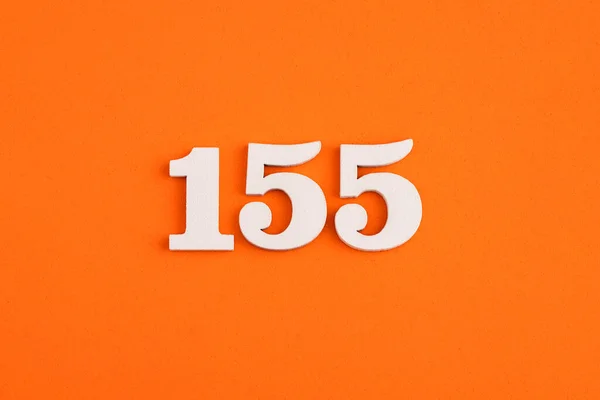 Number 155 Orange Foam Rubber Background — Foto Stock