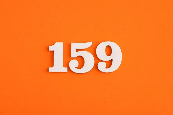 Number 159 Orange Foam Rubber Background — ストック写真