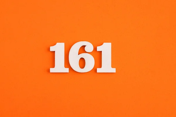 Number 161 Orange Foam Rubber Background — Stockfoto