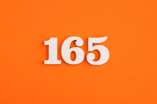 Number 165 Orange Foam Rubber Background — Zdjęcie stockowe