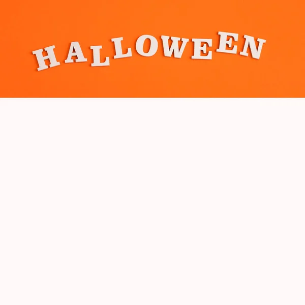 Happy Halloween Title Letters Orange Background — Fotografia de Stock
