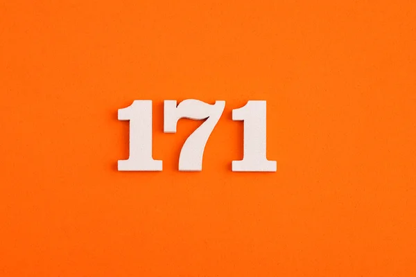 Number 171 Orange Foam Rubber Background — Stockfoto