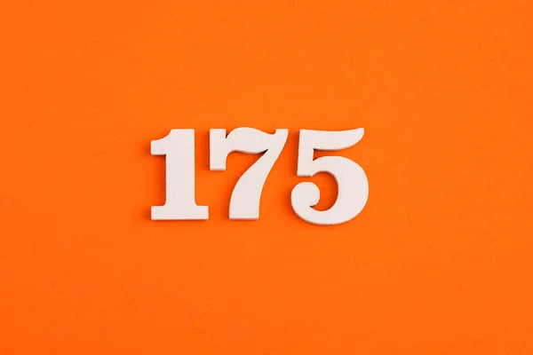 Number 175 Orange Foam Rubber Background — Stock fotografie
