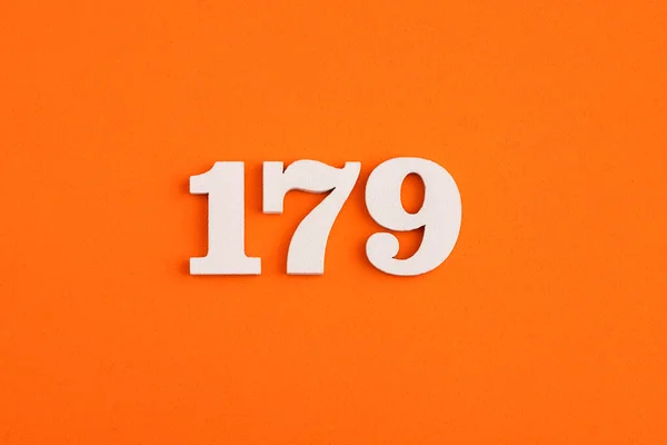 Number 179 Orange Foam Rubber Background — ストック写真