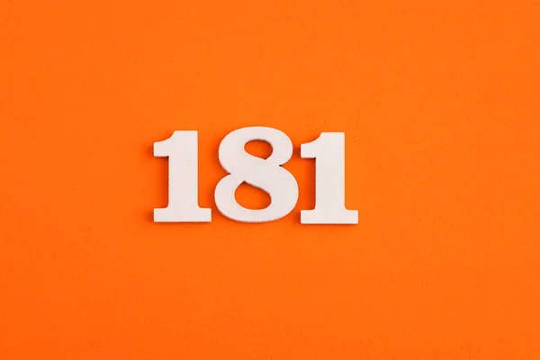 Number 181 Orange Foam Rubber Background — Stock Fotó