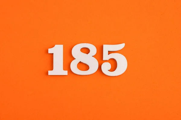 Number 185 Orange Foam Rubber Background — Stockfoto