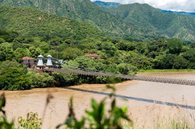 Santa Fe de Antioquia - Colombia. July 29, 2022. Old Western Bridge over the Cauca River