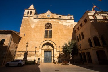 Manacor, Palma de Mallorca - İspanya - 15 Eylül 2022. Manastır San Vicente Ferrer. Bu Manacor manastırı 1576 yılında II. Philip tarafından imzalandıktan sonra kuruldu.