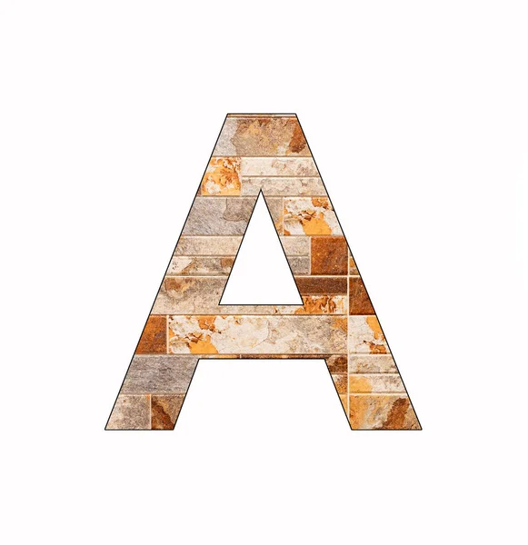 Alphabet Letter Rustic Tile Background — Stock Photo, Image