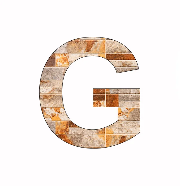 字母G Rustic瓷砖背景 — 图库照片