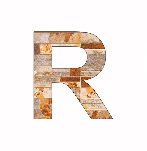 アルファベット文字R ロシアタイルの背景 — ストック写真