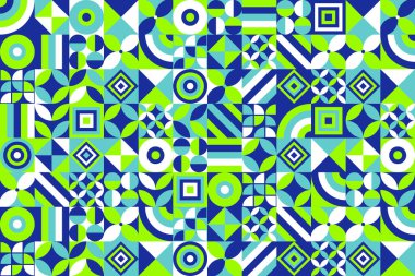 Geometric abstract pattern with simple shapes. Simple composition for web design, branding, invitations, posters, textiles, wallpaper and covers. Stock vector illustration.