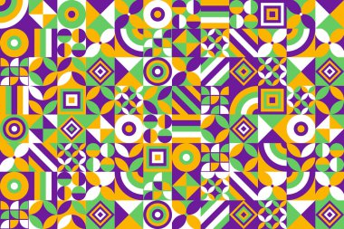 Geometric abstract pattern with simple shapes. Simple composition for web design, branding, invitations, posters, textiles, wallpaper and covers. Stock vector illustration.