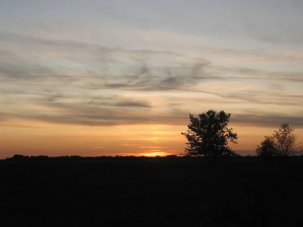 Sunset Cloudy Patterns Ukraine Odesa Region Bilhorod Dnistrovsky District — Stock Photo, Image