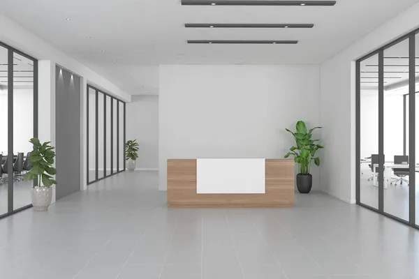 Ofis Resepsiyon Masası Ön görünüm iç tasarım