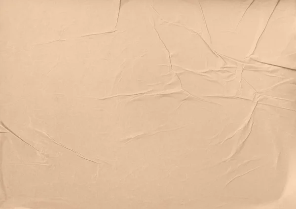 Brown Glue Wrinkled Crumpled Paper Texture — стокове фото