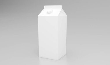 Süt Paketi Paket Tasarımı 3B Hazırlandı