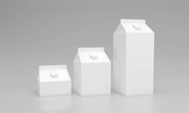Süt Paketi Paket Tasarımı 3B Hazırlandı
