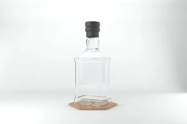 Rendered Bottiglie Modello Mockup — Foto Stock