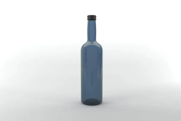 Renderowane Butelki Szablon Makiety — Zdjęcie stockowe