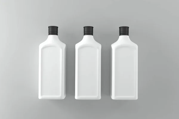 Plantilla Maqueta Botellas Renderizadas — Foto de Stock