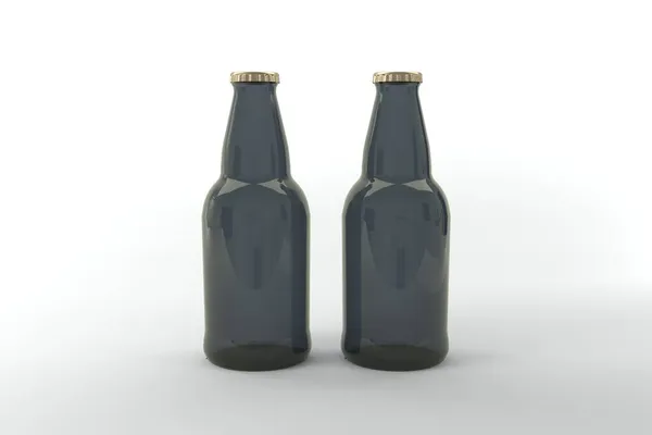 Plantilla Maqueta Botellas Renderizadas — Foto de Stock