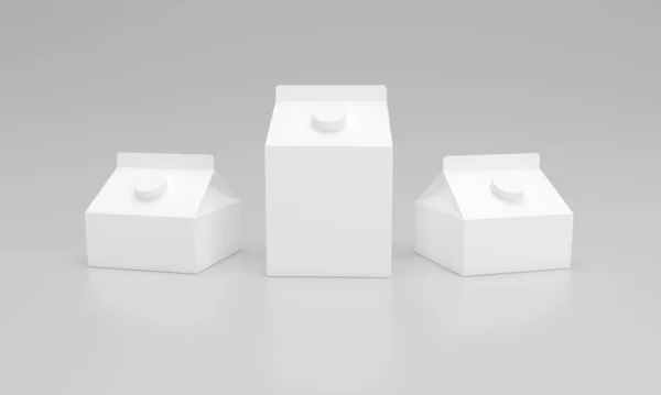 Melk Pack Packaging Packet Design Rendered — Stockfoto